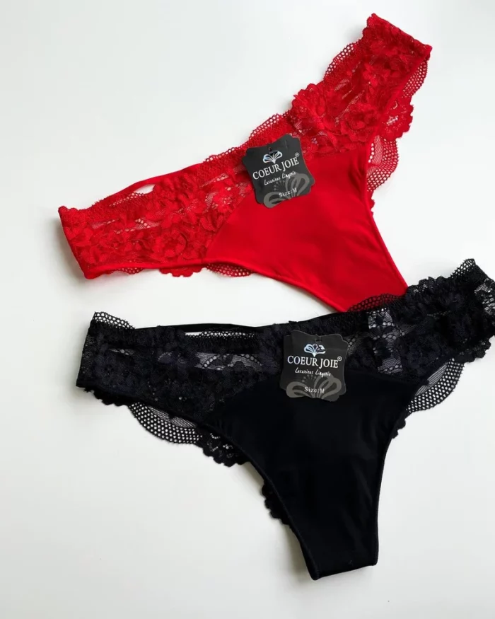 gentle-red-and-black-lace-brazilian-panties-with-belts-Coeur-Joie