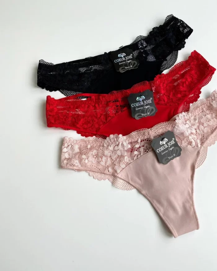 gentle-beige-red-and-black-lace-brazilian-panties-with-belts-Coeur-Joie