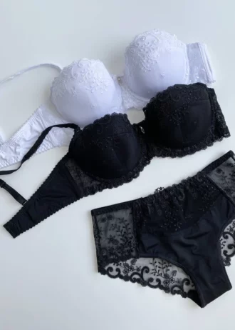 luxurious-white-and-black-sets-of-lace-balconette-bra-and-lace-high-waisted-slips