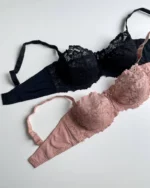 tempting-black-and-powdery-lace-balconette-bras-with-thin-foam-D-cup