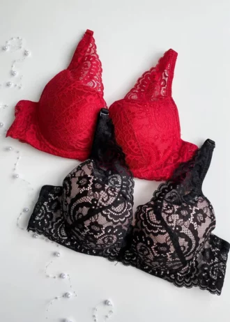 luxurious-black-and-red-lace-classic-bras-with-wide-straps-C-cups