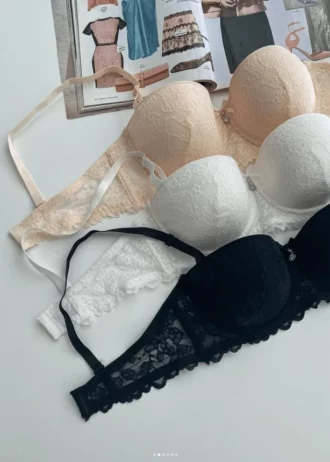 white-black-and-beige-lace-balconette-bras-with-bows-for-C-cup