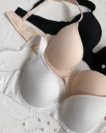 smooth-black-beige-and-white-classic-bras-without-push-up-with-wide-straps-and-bows