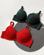 green-and-red-classic-lace-bras-with-push-up-and-mesh