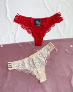 tempting-beige-and-red-lace-thongs-with-belts-and-bows