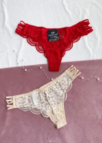 tempting-beige-and-red-lace-thongs-with-belts-and-bows