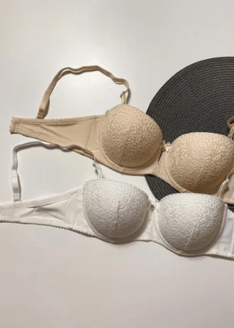 gentle-beige-and-white-lace-balconette-bras-without-push-up