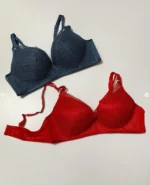 modern-blue-and-red-bustier-bras-without-push-up-with-belts-and-triangle-pattern