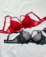 black-and-red-polka-dot-bras-with-beautiful-lace-on-the-lower-part-and-belts-and-gentle-mesh