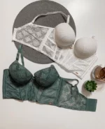 modern-white-and-green-lace-bustier-bras-without-push-up