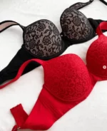 smooth-black-and-beige-and-red-classic-bras-with-a-flower-pattern-on-the-cups