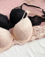 tempting-white-and-beige-lace-classic-bras-with-push-up-bows-and-belts