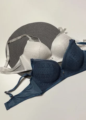 modern-blue-and-white-bustier-bras-without-push-up-with-belts-and-triangle-pattern