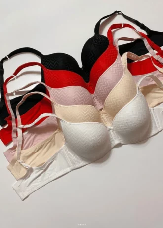 classic-bras-with-triangle-patterns-and-thin-foam-of-different-colors