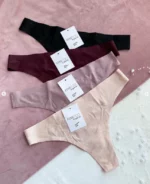 smooth-black-beige-powdery-and-crimson-seamless-thongs-Finetoo