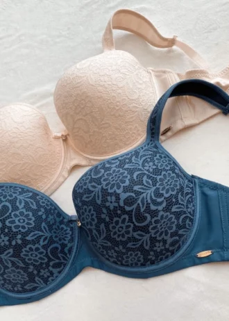smooth-beige-and-blue-classic-bras-with-a-flower-pattern-on-the-cups-and-wide-straps