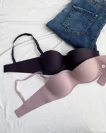 smooth-seamless-powdery-and-black-balconette-bras-without-push-up-with-jeans-nearby