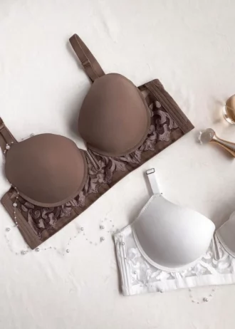 modern-smooth-cocoa-and-white-bustier-bras-with-beautiful-lace-on-the-lower-part
