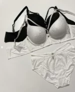 black-and-white-lace-sets-of-bustier-bras-with-push-up-and-panties-with-belts