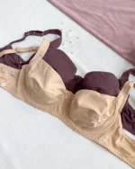 modern-and-smooth-plum-and-beige-balconette-bras-without-foam-and-with-bows-and-wide-straps