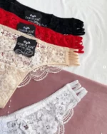 tempting-white-black-beige-and-red-lace-thongs-with-belts-and-bows