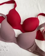 smooth-cocoa-and-red-classic-bras-without-push-up-with-pearls-nearby