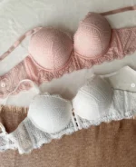 pink-and-white-lace-bustier-bras-with-push-up