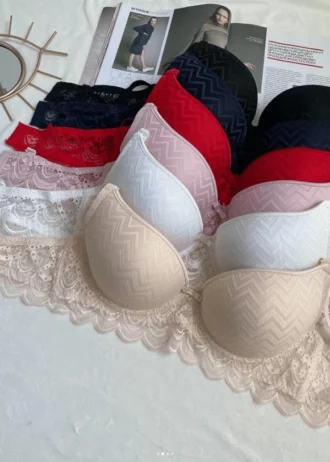 classic-bras-of-different-colors-with-triangle-pattern-on-the-cups-with-thin-foam-and-lace-on-the-lower-part