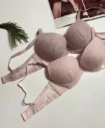 soft-cocoa-and-powdery-lace-classic-bras-with-a-branch-without-push-up-with-mesh