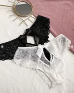 tempting-white-and-black-lace-brazilian-panties-with-incisions-and-bows