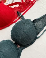 green-and-red-lace-balconette-bras-with-push-up-and-belts