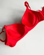 the-backside-of-a-red-smooth-bra-with-lace-on-the-edge-and-push-up-for-D-cup