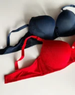 dark-blue-and-red-smooth-bras-with-lace-on-the-edge-and-push-up-for-D-cup