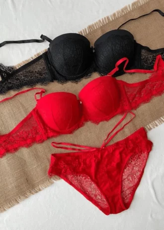 red-and-black-lace-sets-of-balconette-bras-with-push-up-and-panties-with-belts-C-cup