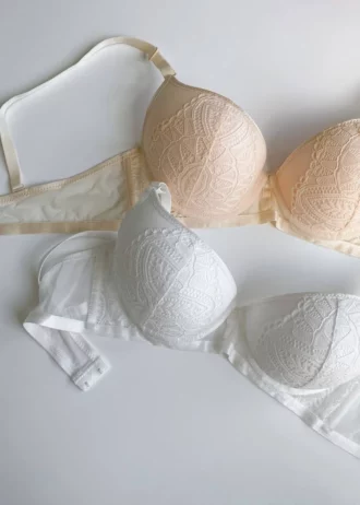 beige-and-white-lace-classic-bras-with-thin-foam-and-mesh-C-cups