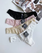 gentle-beige-white-black-and-pink-lace-thongs