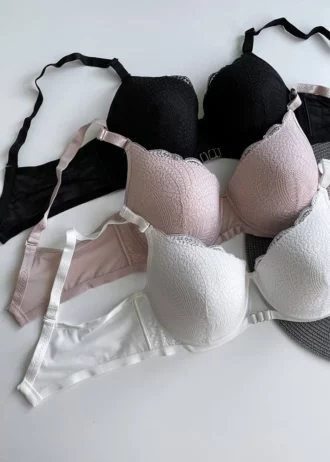 wonderful-black-white-and-powdery-lace-classic-bras-with-corrective-D-cups-and-mesh